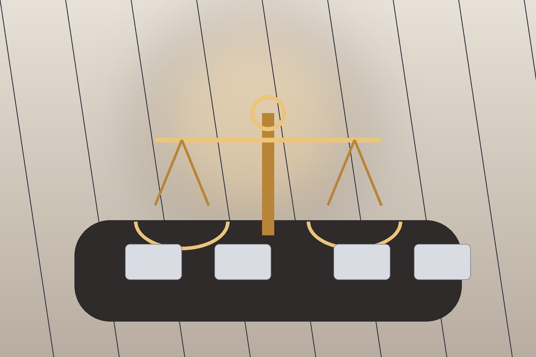 Governance and compliance represented by balanced scales