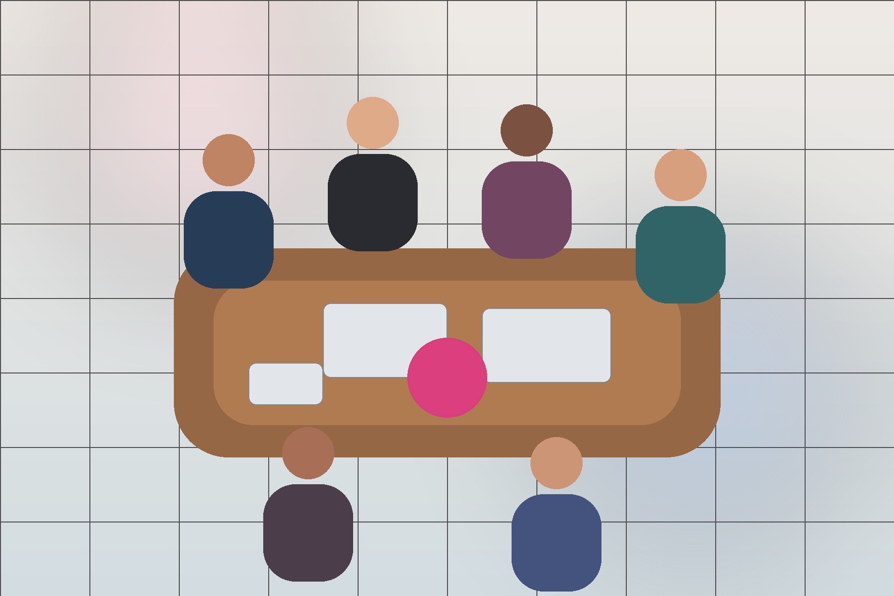 A diverse team collaborating around a shared table